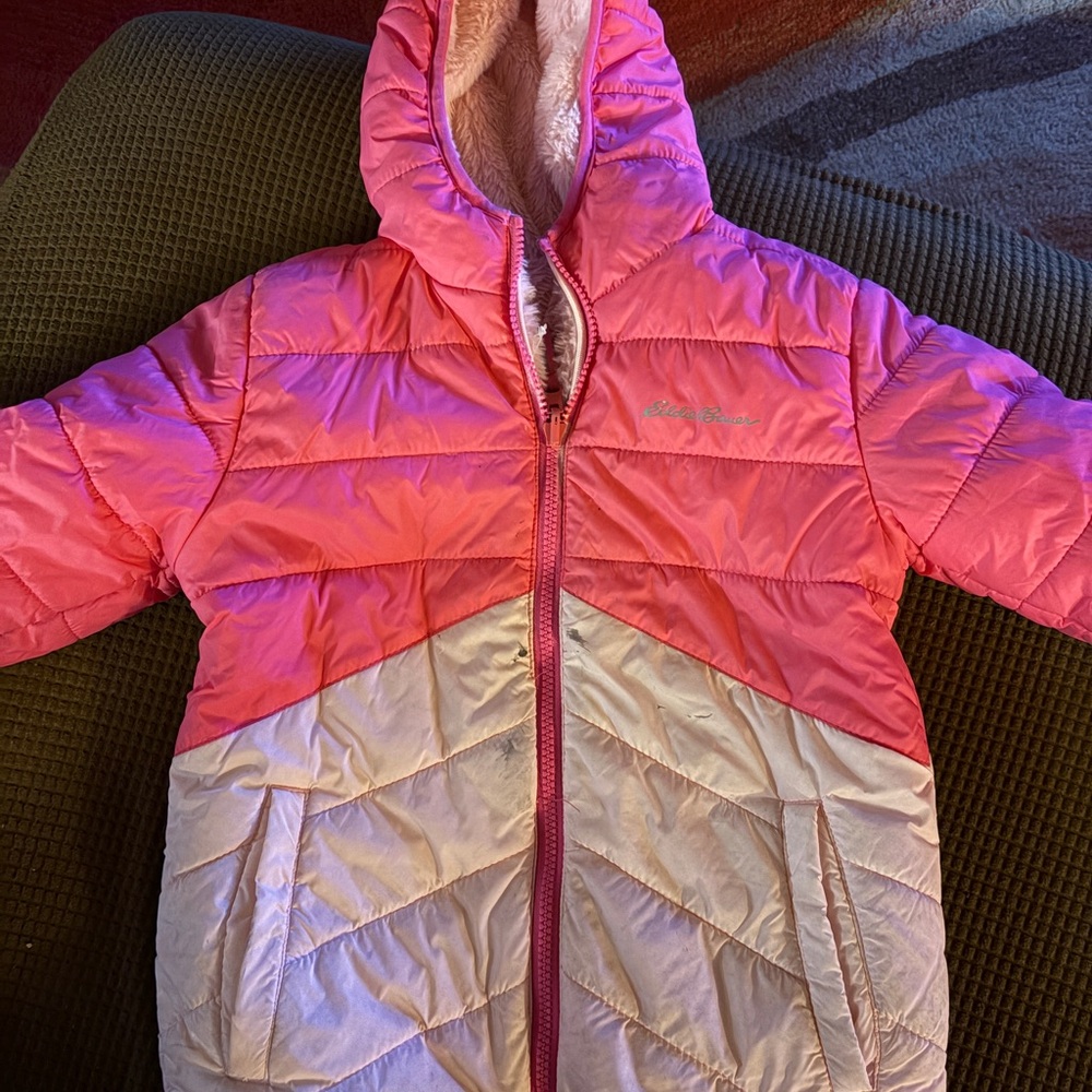 Eddie Bauer Pink and Cream Kids Jacket